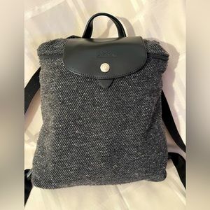 Longchamp vintage wool tweed backpack